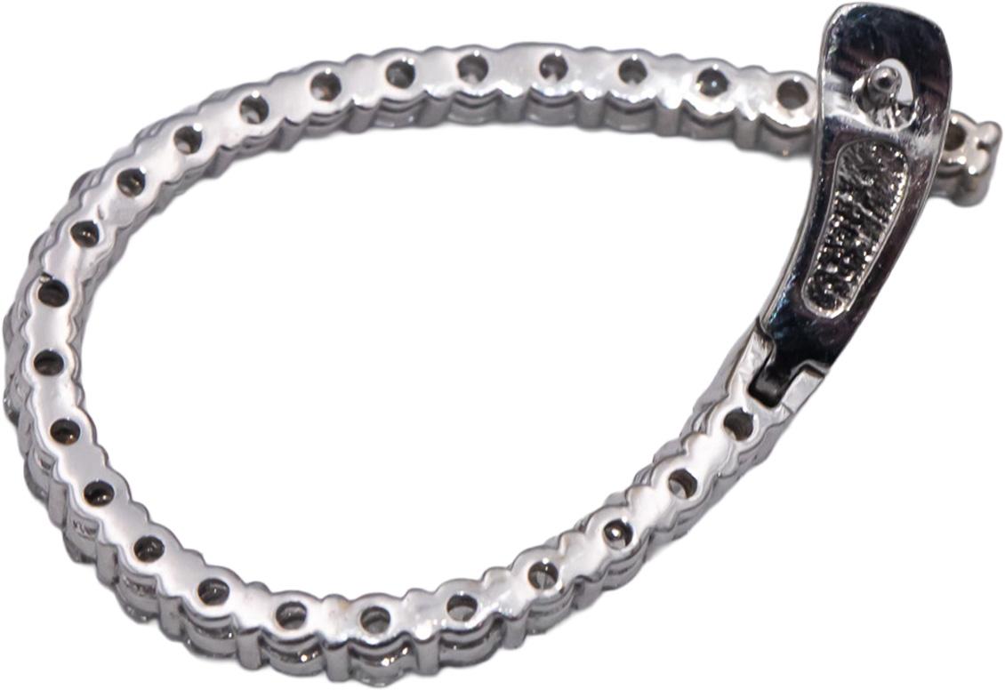 14k White Gold Round Diamond Spiral Hoop Earrings 2.50CT