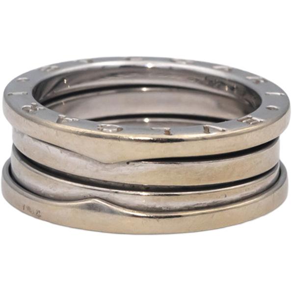 BVLGARI Designer 18k White Gold B.zero1 Four-Band Ring Size 8.5 Euro 58