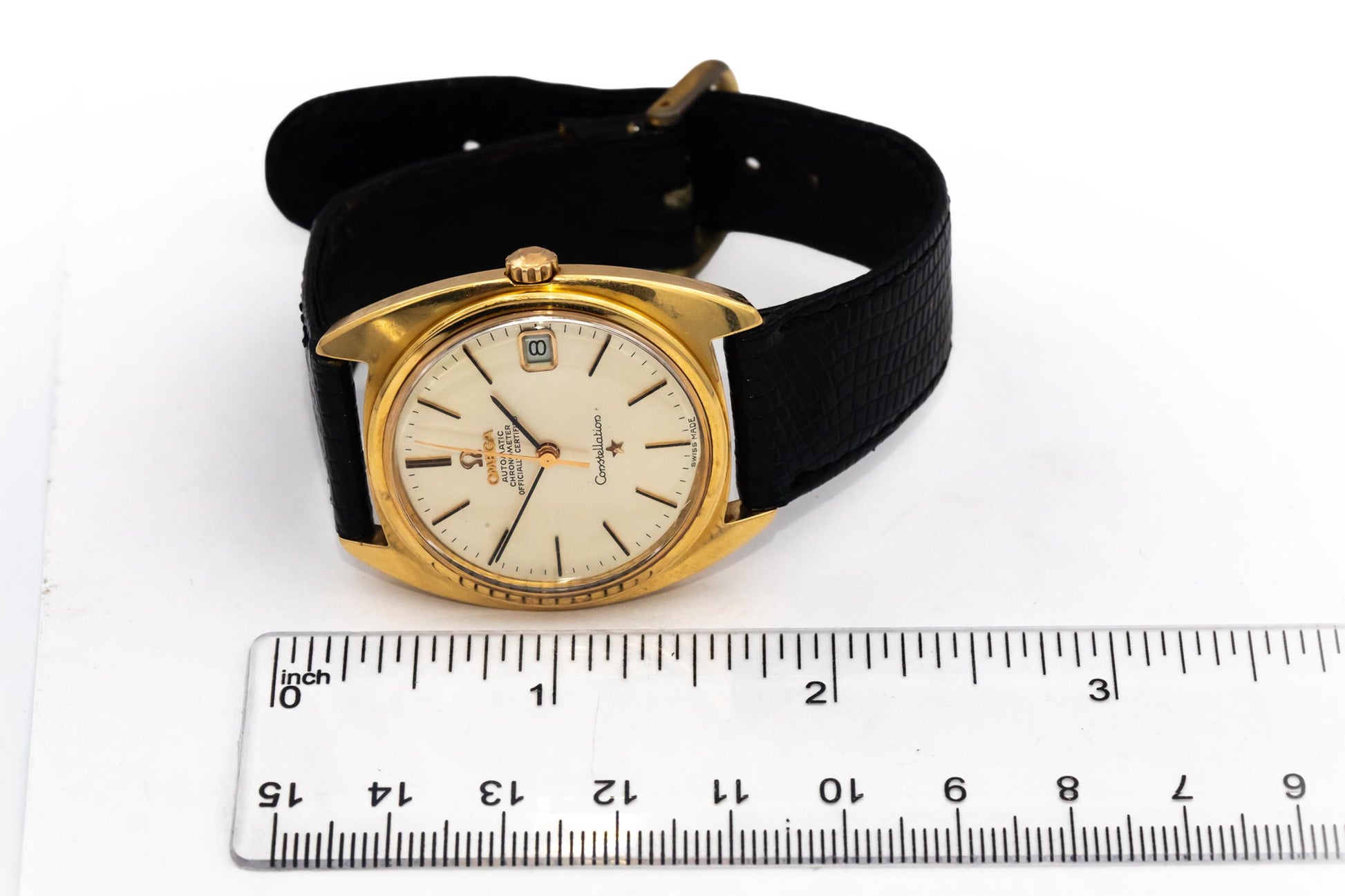 Vintage Omega Constellation 18k Rose Gold Automatic Watch w/ Date