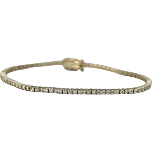 14k White Gold Round Diamond Tennis Bracelet 2.78CT