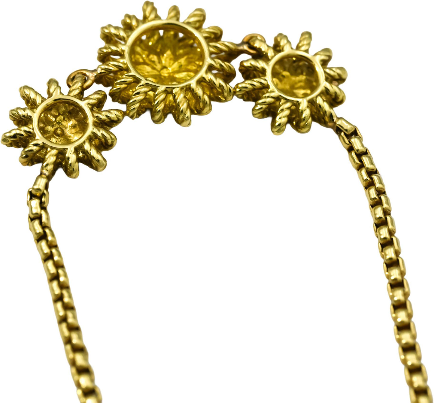 DAVID YURMAN 18k Yellow Gold Diamond Station Bolo Bracelet .15CT 3200 Retail