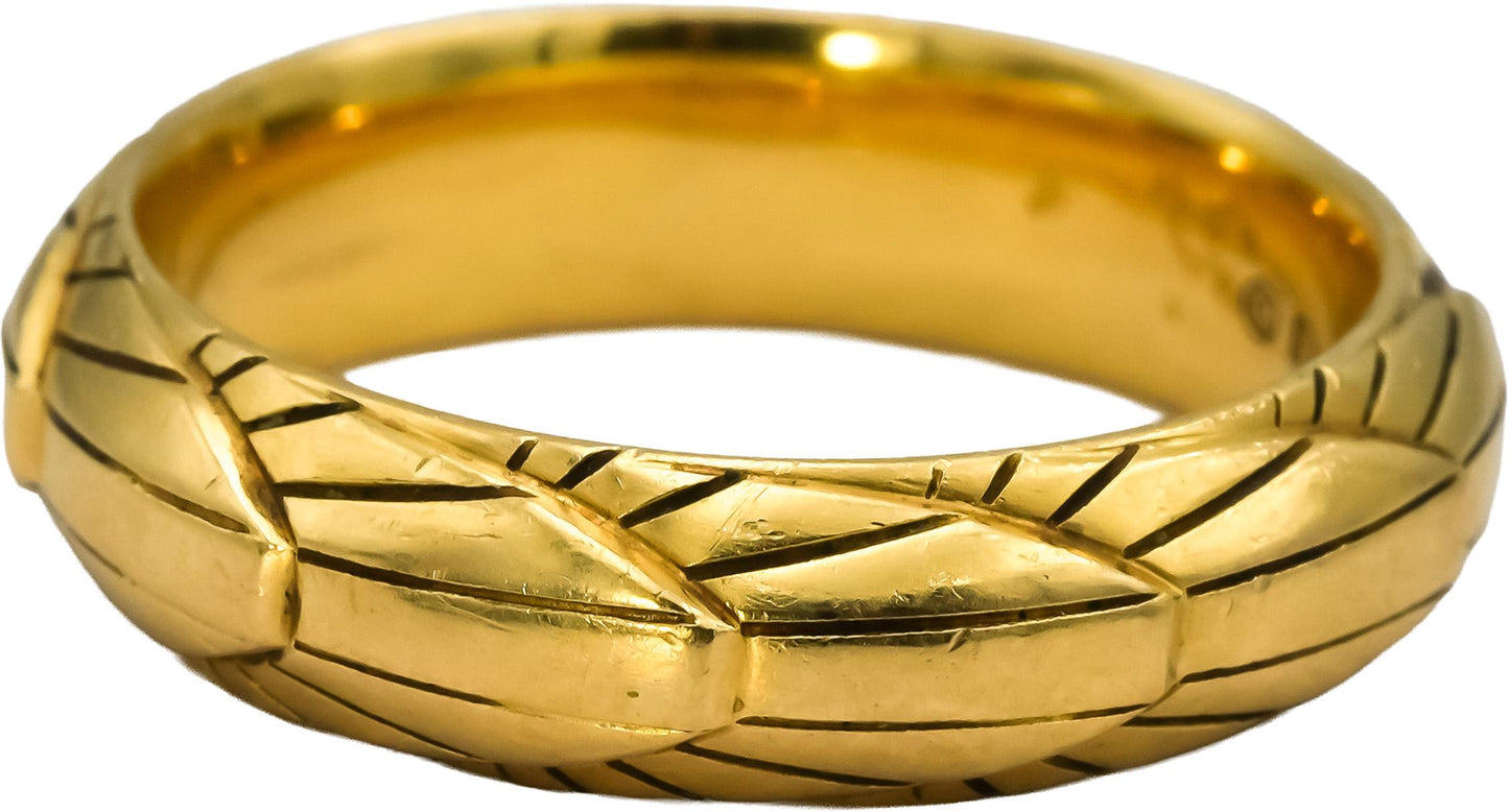 DAVID YURMAN 18k Yellow Gold Empire Band Ring Size 10.25