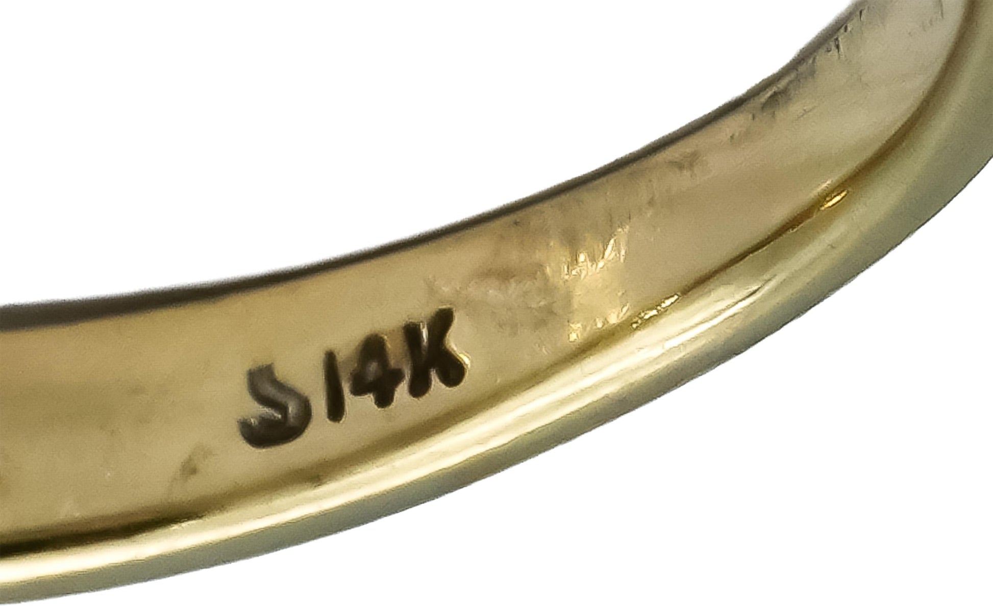 14k Yellow Gold Princess Cut Diamond Solitaire Ring 0.95CT Size 6.5