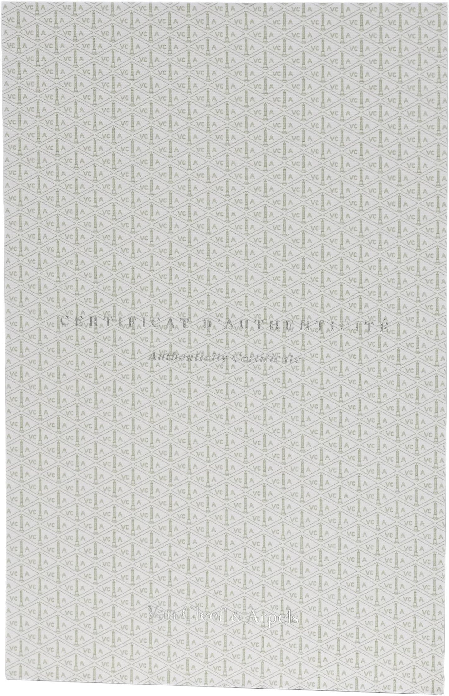 VAN CLEEF & ARPELS 18k White Gold Alhambra Mother of Pearl Earrings w Box Papers