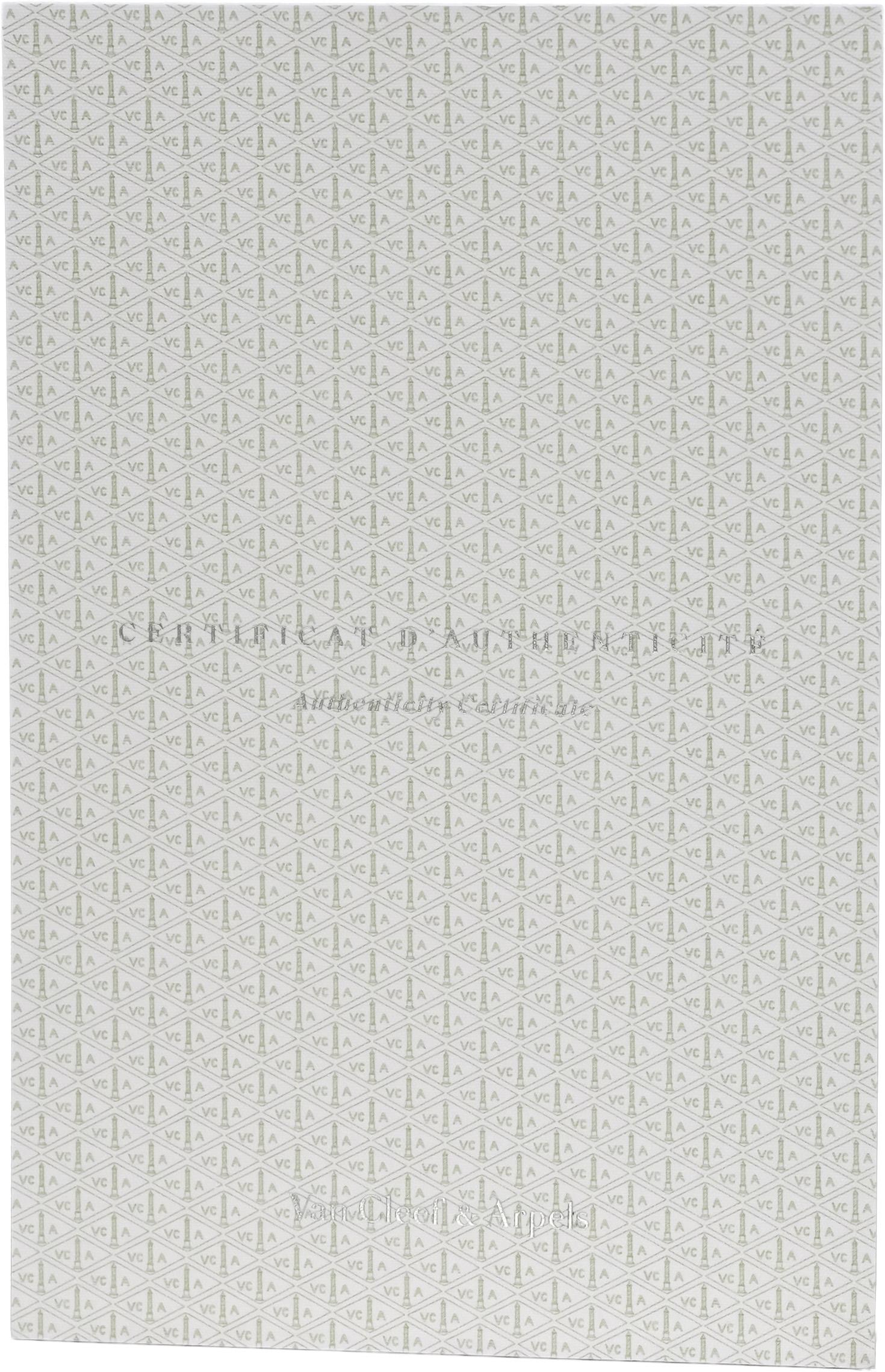 VAN CLEEF & ARPELS 18k White Gold Alhambra Mother of Pearl Earrings w Box Papers