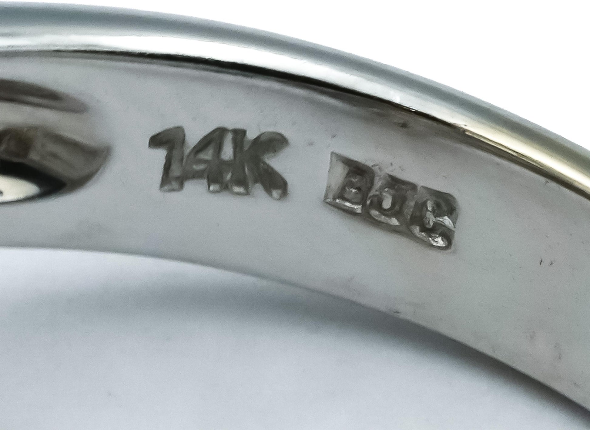 14k White Gold Round Diamond Abstract Heart Ring 0.50CT Size 8