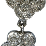 14k White Gold Round Diamond Drop Dangle Flower Earrings 0.55CT