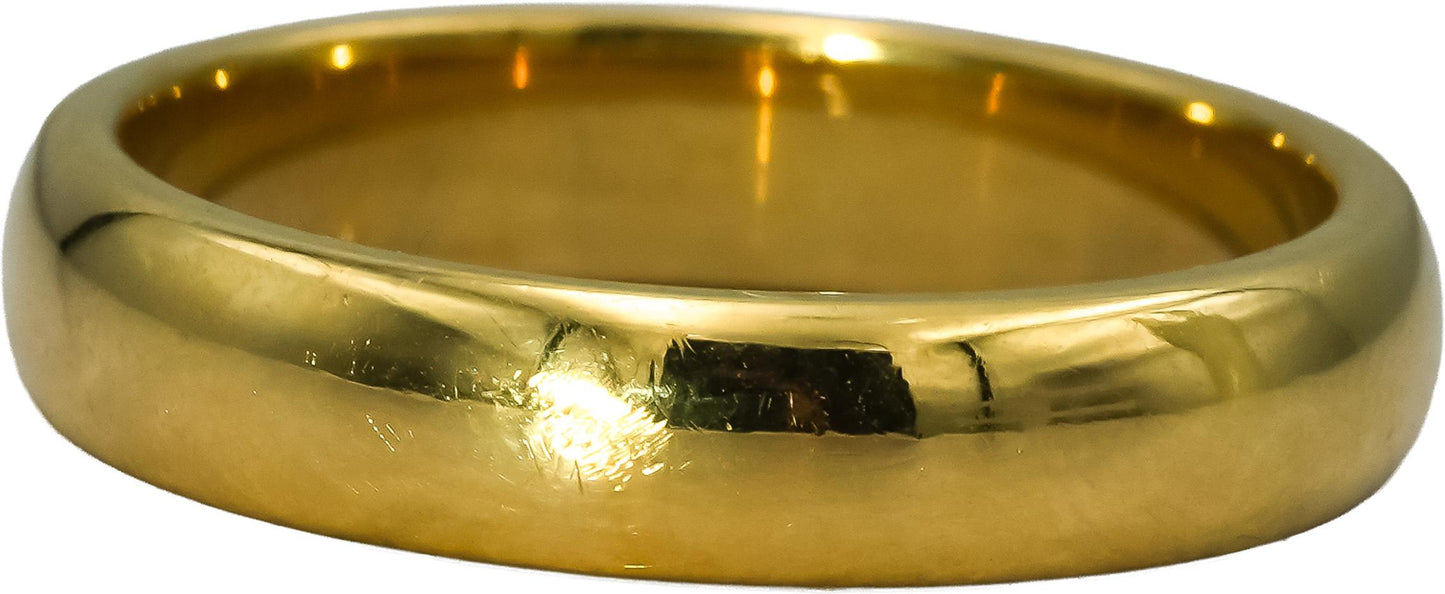 TIFFANY & CO. 18k Yellow Gold 4.6mm Wide Band Ring Size 8.75