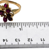 18k Yellow Gold Ruby Cocktail Ring 1.20 Size 8.75