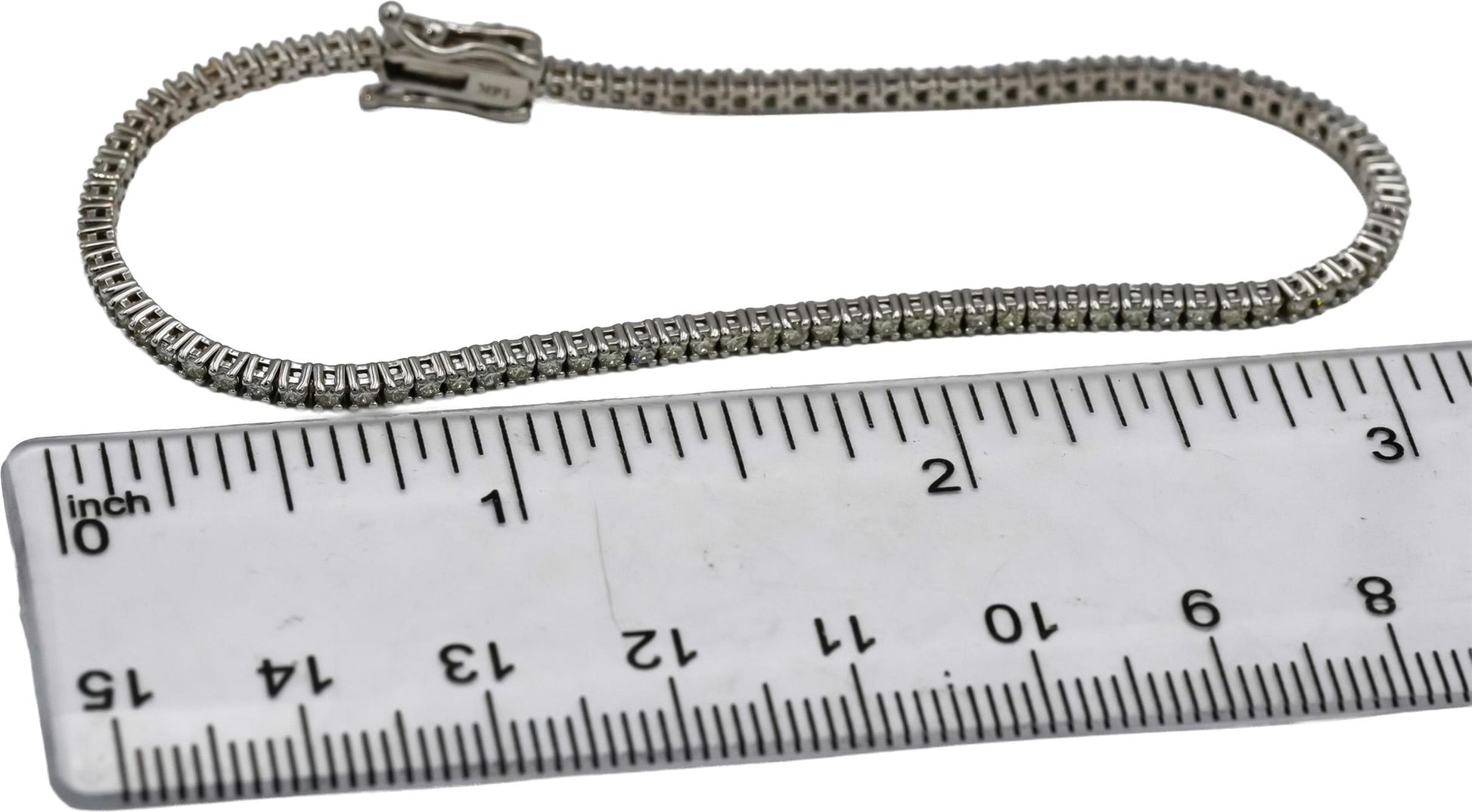 14k White Gold VS Round Diamond Tennis Bracelet 1.60CT