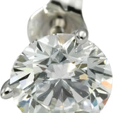 14k White Gold Round Lab-Grown Diamond Martini Setting Stud Earrings 2.01CT