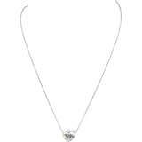 14k White Gold VS Heart Cut Lab-Grown Diamond Solitaire Pendant Necklace 2.98CT