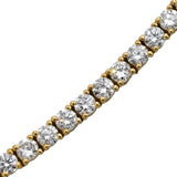 14k Yellow Gold VS Round Lab-Grown Diamond Tennis Necklace 7.81CT