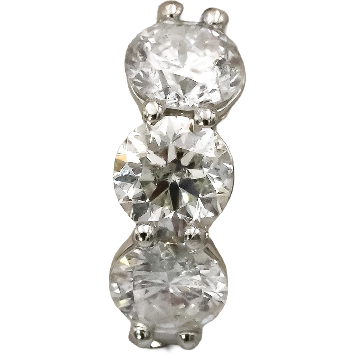 Platinum Round Natural Diamond Huggie Earrings 1.78CT