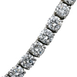 14k White Gold VS Round Lab-Grown Diamond Tennis Necklace 61.24CT