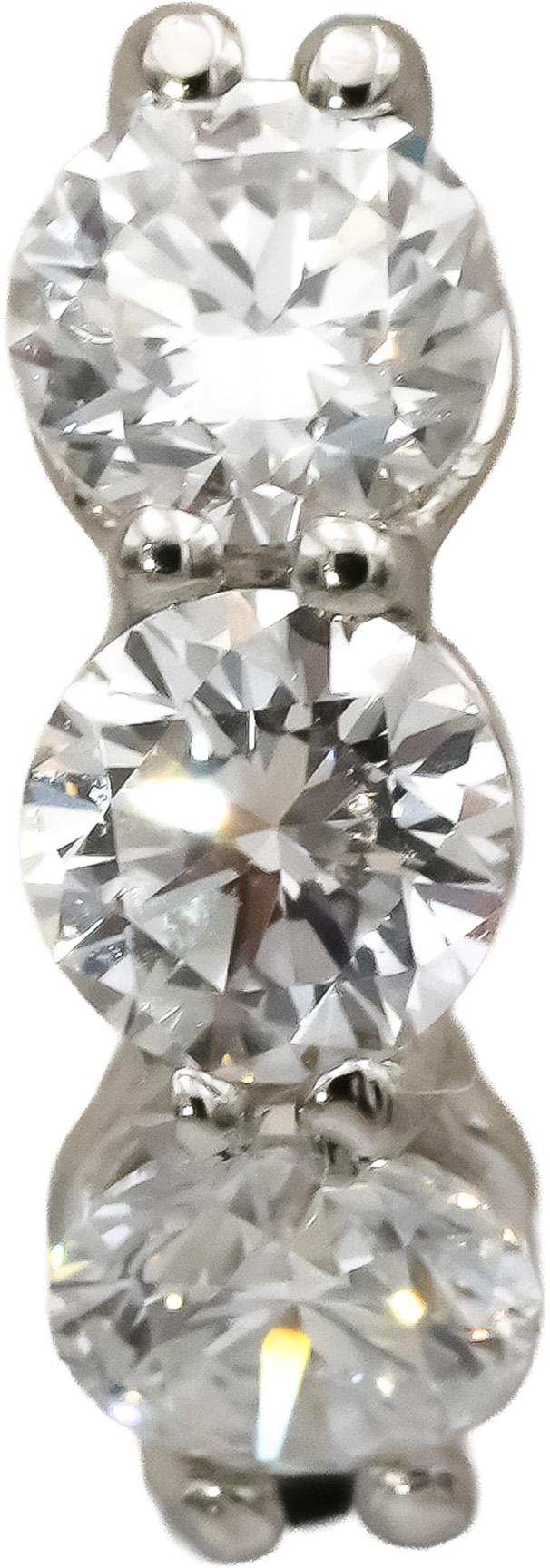 Platinum VS Round Lab-Grown Diamond Huggie Earrings 1.34CT
