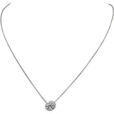14k White Gold VS Round Lab-Grown Diamond Solitaire Pendant Necklace 1.08CT