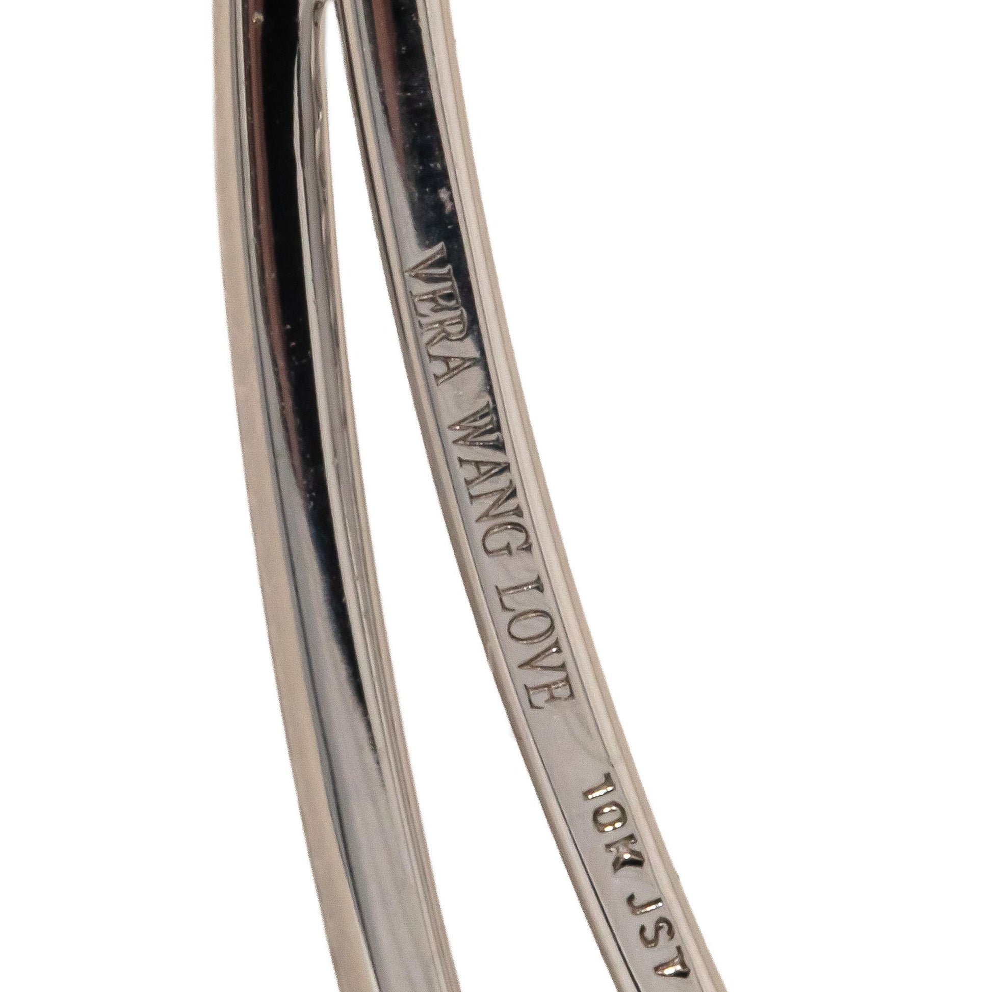 Vera Wang Love Collection 10K White Gold Diamond Oblong Double Necklace