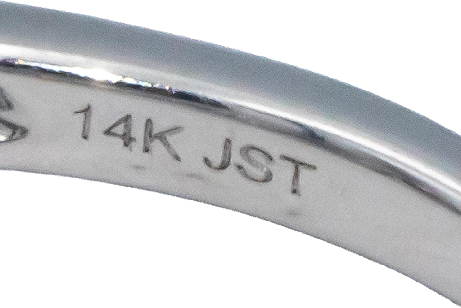 10k White Gold 0.63CT Round Cut Diamond Band Ring Size 7