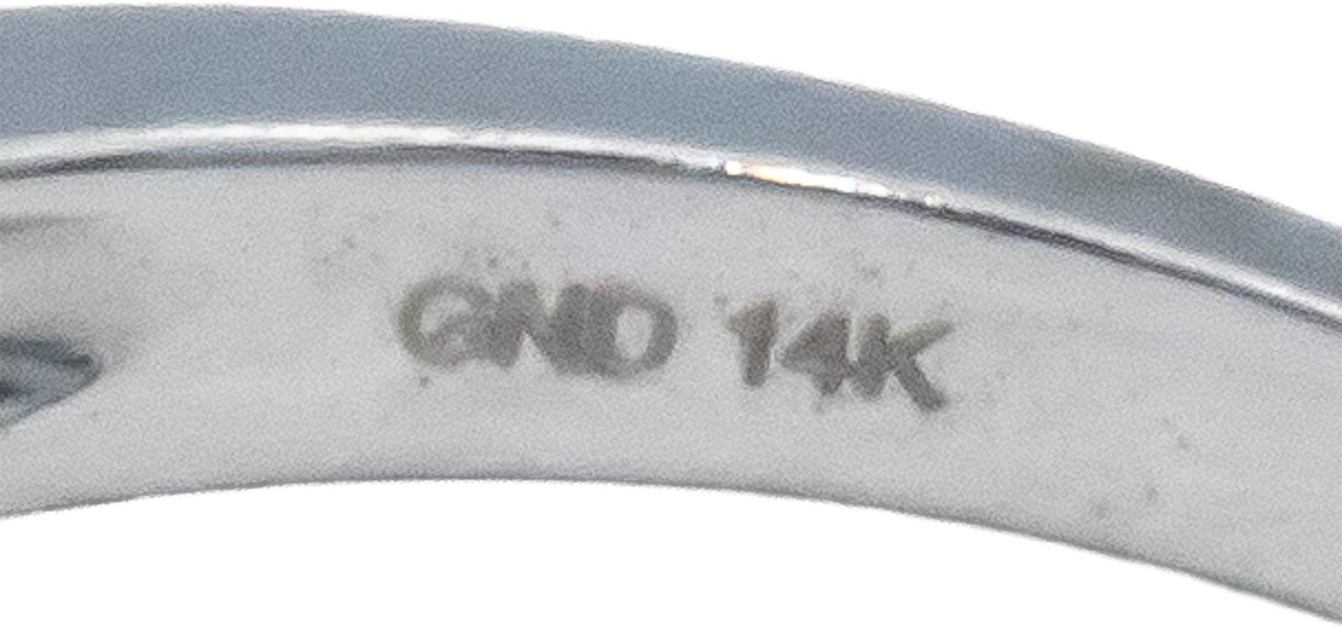 14k White Gold 0.30CT Diamond Engagement Ring Size 6.75