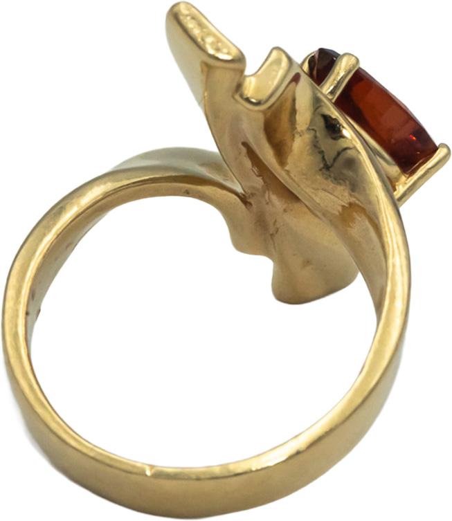 14k Yellow Gold Oval Cut Citrine Solitaire Ring 1.25CT Size 6