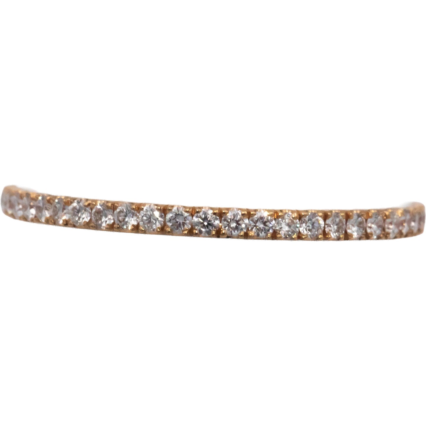 18k Rose Gold 0.38CT VS Diamond Wedding Anniversary Stackable Band Ring Size 7