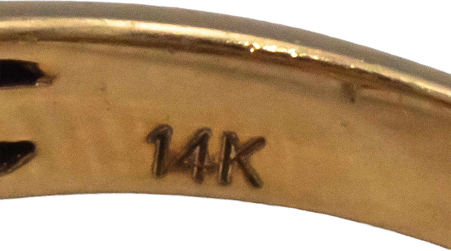 14k Yellow and White Gold Jewelry Diamond Ring 0.35CT Size 4.5