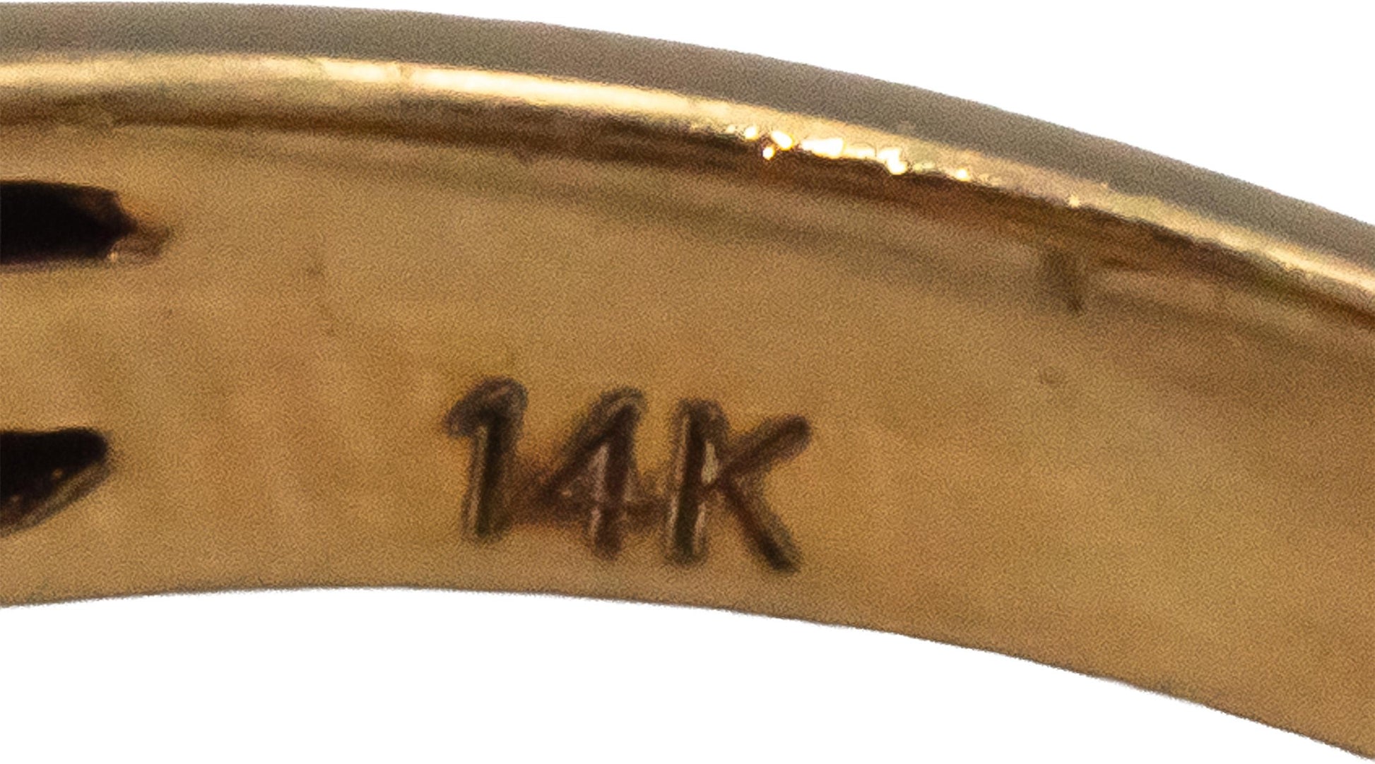 14k Yellow and White Gold Jewelry Diamond Ring 0.35CT Size 4.5