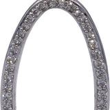 10k White Gold Round Diamond Oval Hoop Dangle Stud Earrings 1.30CT