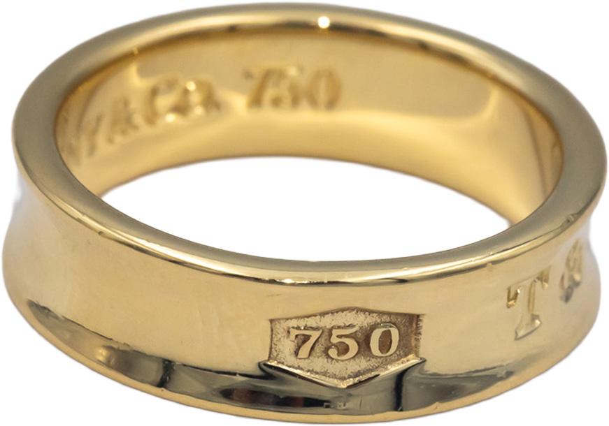 TIFFANY & CO. 18k Yellow Gold Tiffany 1837 Band Ring Size 7