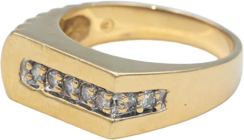 14k Yellow Gold Jewelry VS Round Channel Set Diamond Band Ring 0.22CT Size 6