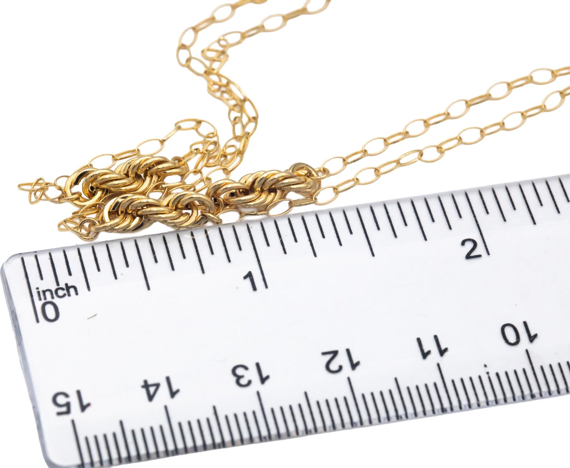 14k Yellow Gold Jewelry 36" Long/9.2mm Wide Opera Length Chain Necklace