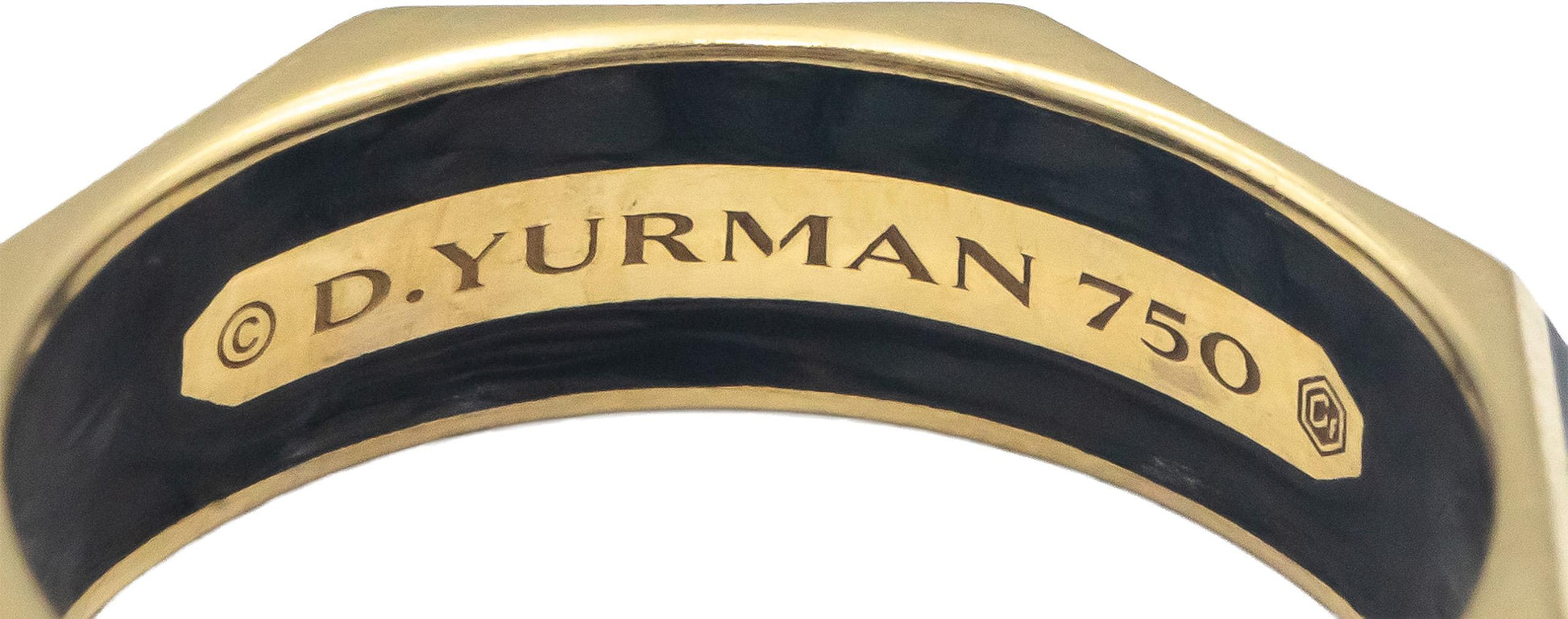 DAVID YURMAN 18k Yellow Gold Torqued Faceted Men's Band Ring Size 12.5