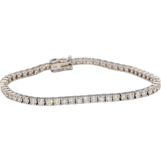 14k White Gold Jewelry Round Cut Prong Set Diamond Tennis Bracelet 5.0CT