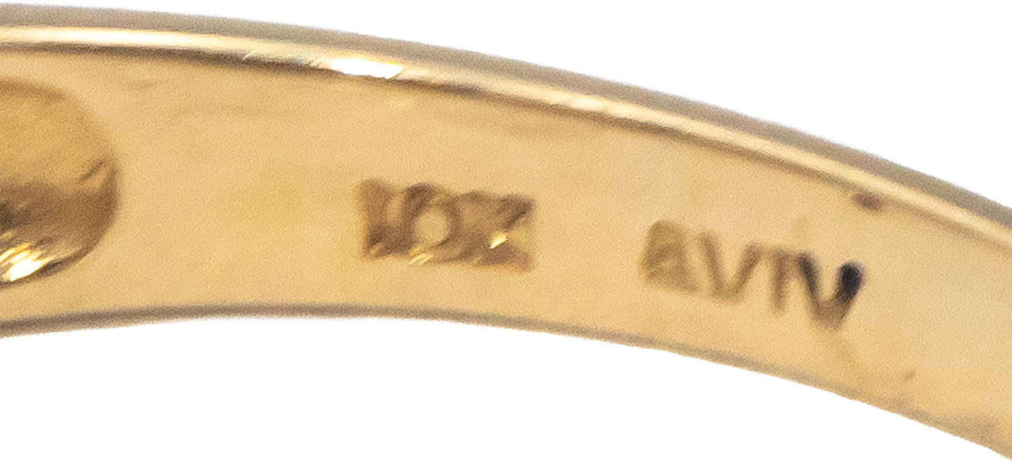 10k Yellow Gold 0.75CT Marquise Cut Tanzanite Band Ring Size 8.75