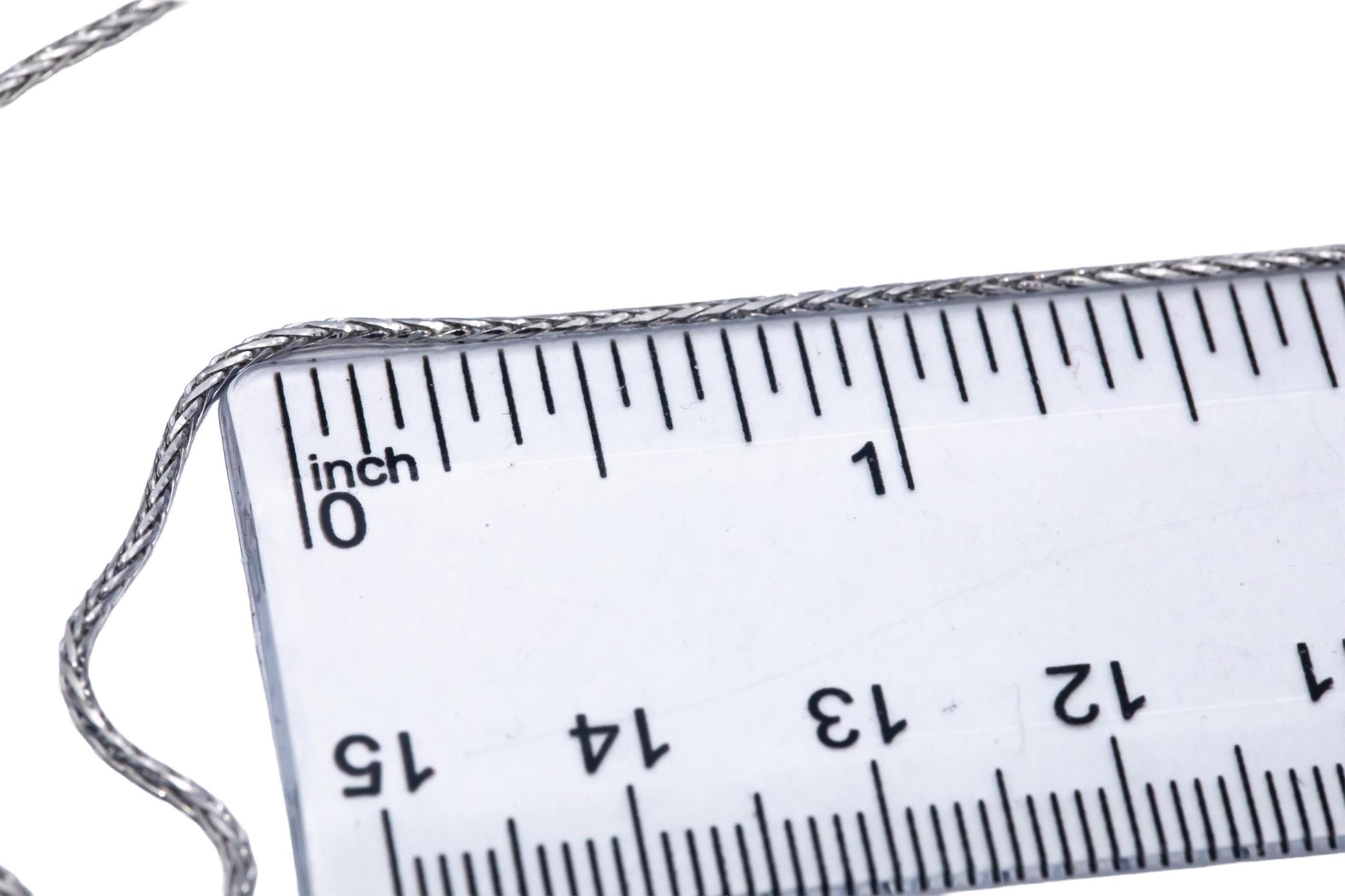 14k White Gold Jewelry 22" Long Wheat Link Necklace Chain w/ Adjustable Clasp