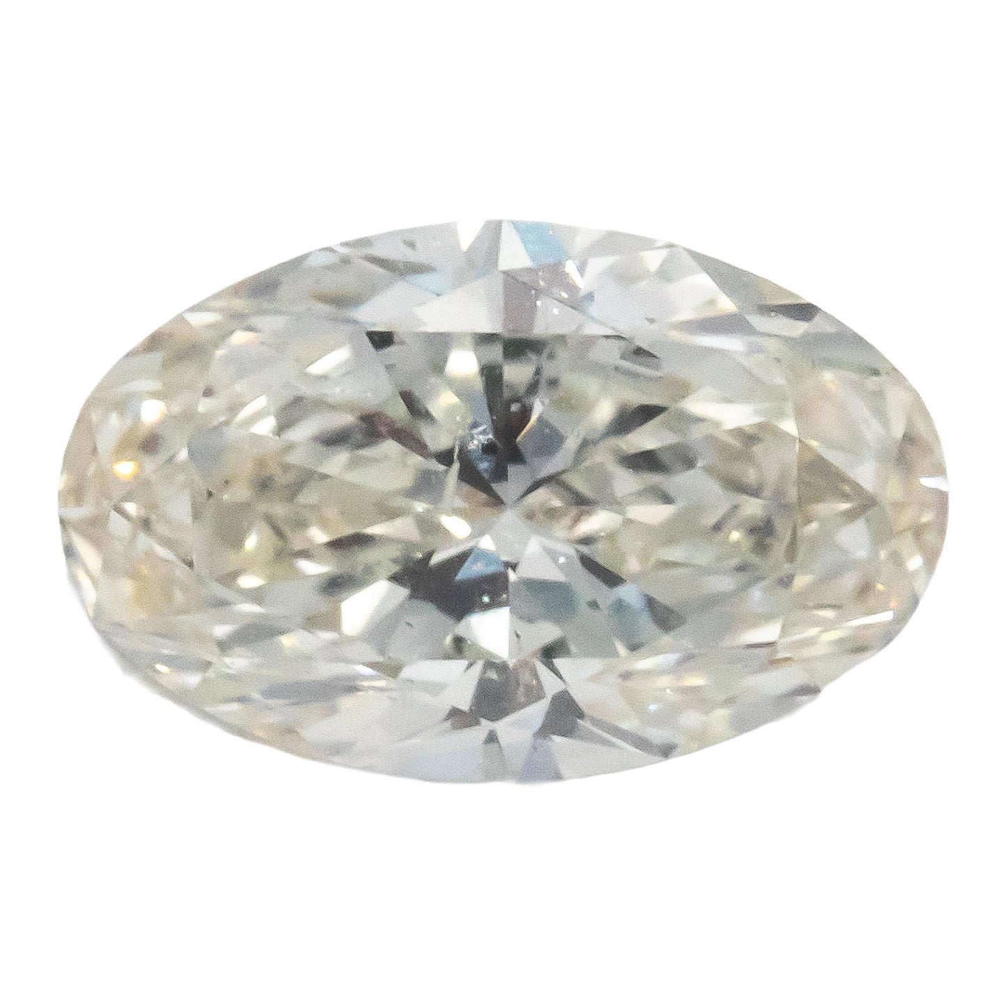 GIA Certified 1.00CT SI2/K,Faint Brown Oval Cut Loose Diamond