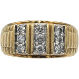 10k White Gold Round Cut Diamond Men's Band Ring 0.75CT Size 9.5