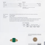 GIA Certified 18k Yellow Gold Emerald and Diamond Cocktail Ring 5.10CT Size 7.25