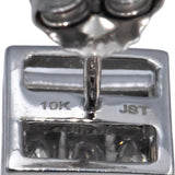 10k White Gold Princess Cut Diamond Cluster Square Stud Earrings 1.0CT