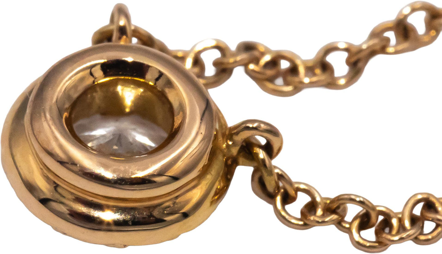TIFFANY & CO. 18k Gold Soleste Diamond Pendant Necklace .24CT $3250 Retail