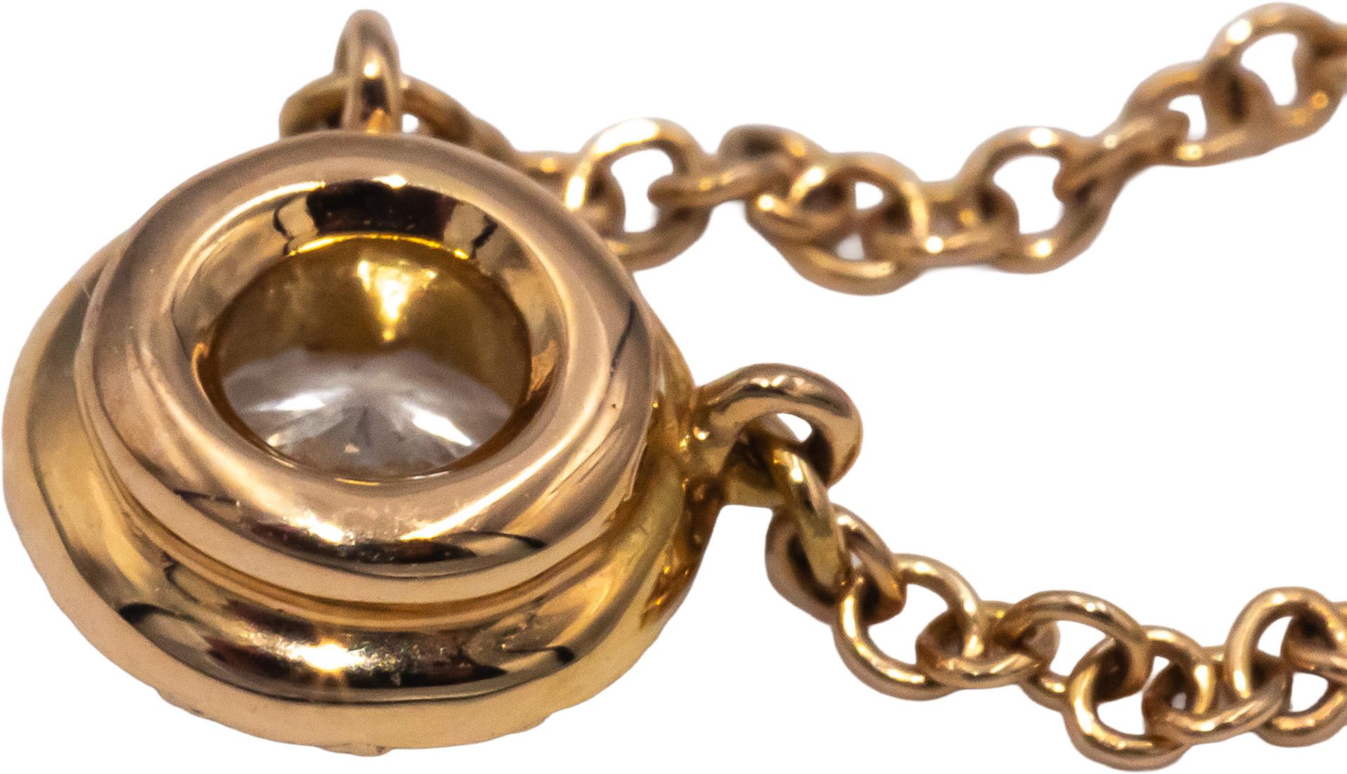 TIFFANY & CO. 18k Gold Soleste Diamond Pendant Necklace .24CT $3250 Retail