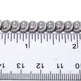 14k White Gold Round Lab-Grown VS Diamond Pave Formal Necklace 10.0CT