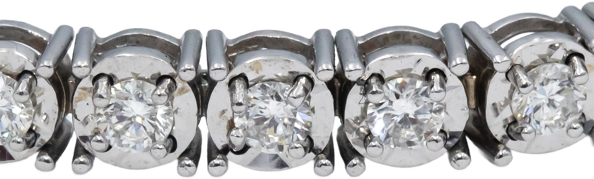 14k White Gold Jewelry Round Diamond Tennis Bracelet 3.67CT