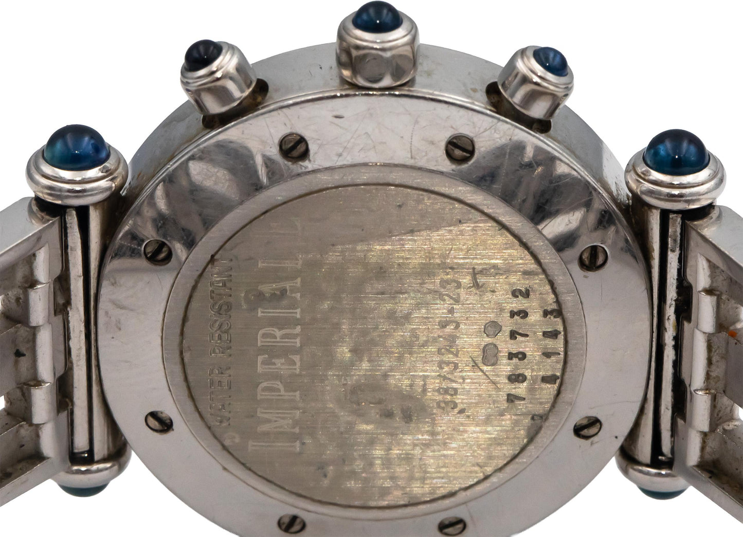 CHOPARD 18k Gold Imperiale Diamond Sapphire Chronograph Quartz Watch 3.25CT