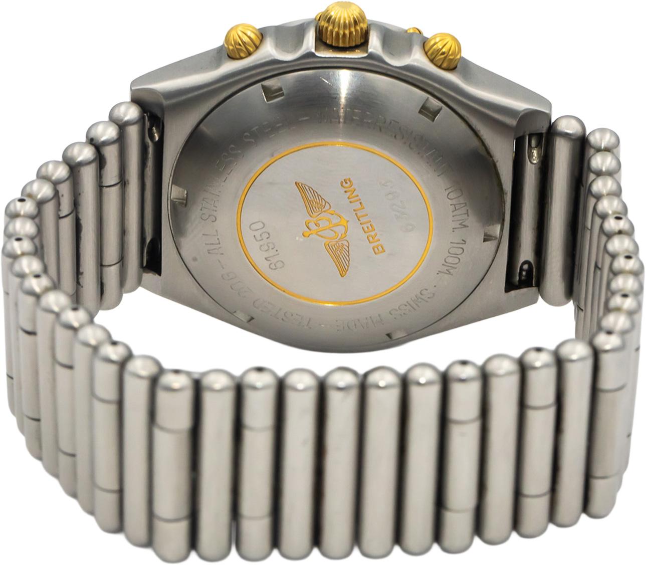 BREITLING 18k Gold Stainless Steel Chronomat 81950 Automatic Men's Watch w/ Box