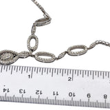 14k White Gold Round Diamond Formal Necklace Chain 2.0CT