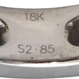 18k White Gold Square Cut Channel Set Rainbow Sapphire Band Ring 2.85CTW Size 7