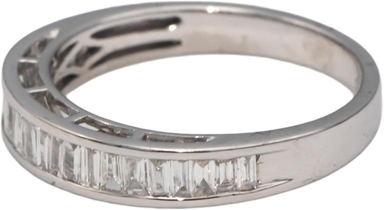 18k White Gold Baguette Cut Channel Set Diamond Band Ring 0.50CT Size 7