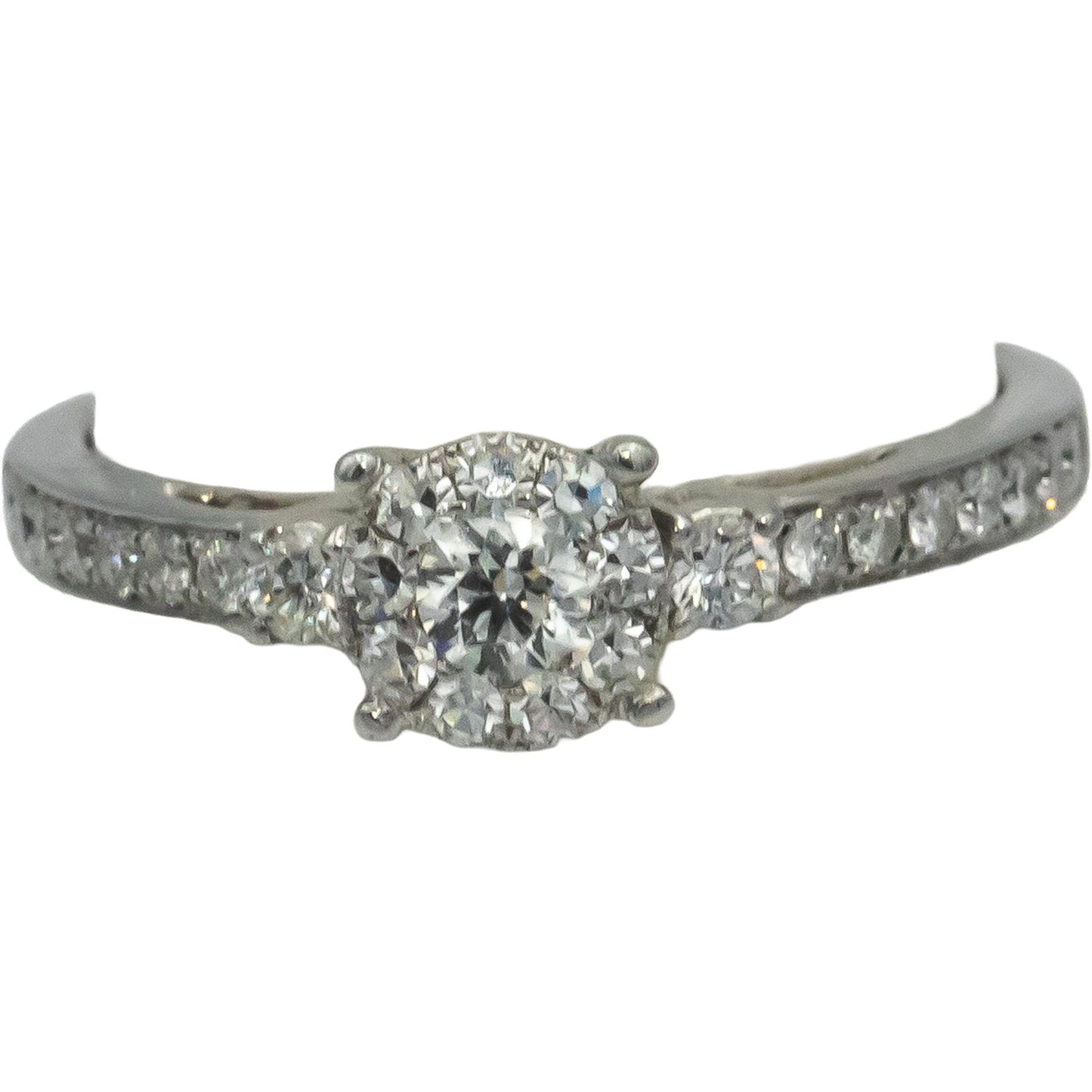 18k White Gold VS Round Diamond Engagement Ring 0.70CT Size 7